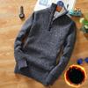 Autumn Winter Men's Pullovers Knit Sweater Zipper Outwear Korean Casual Streetwear Turtleneck Cold Blouse Hombre Jumpers