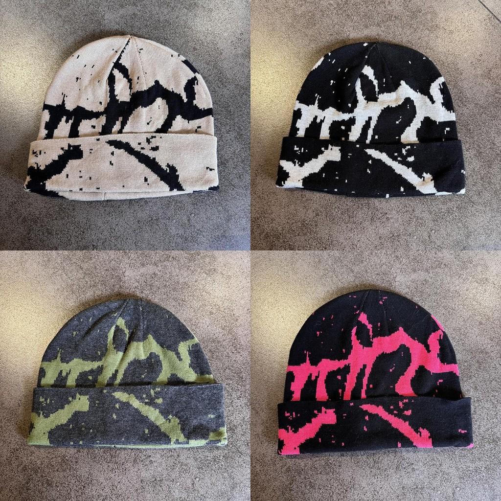 Jacquard Knit Striped Beanie Cap For Warm Winter Fashion Streetwear Hat Gift