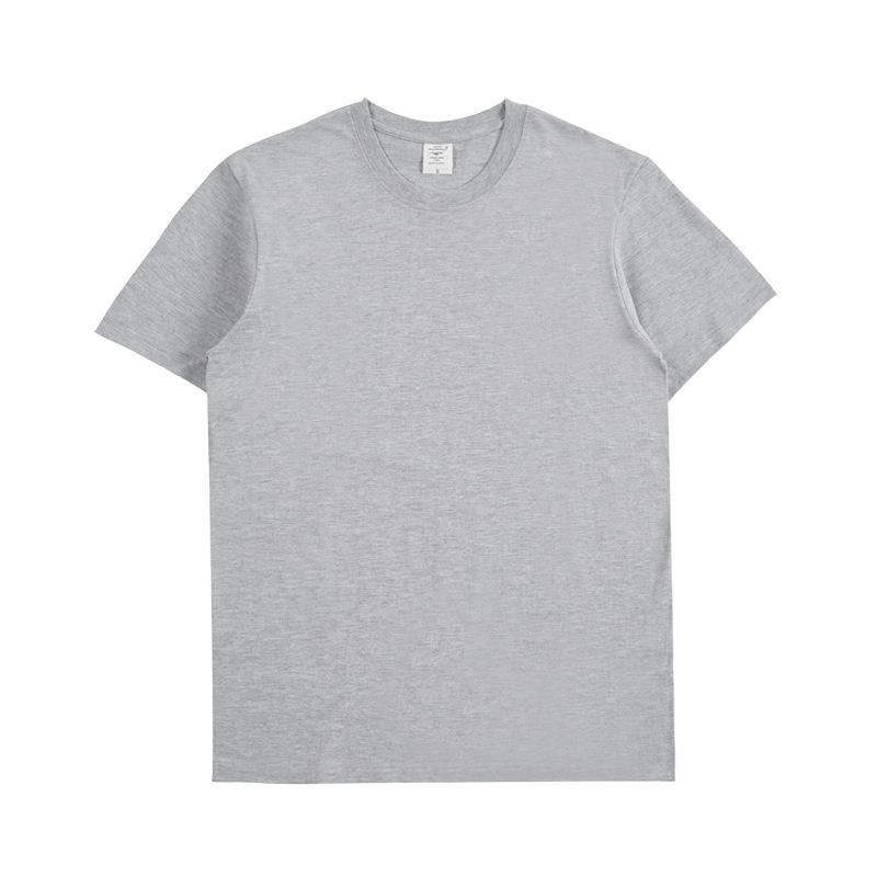 New 200g short-sleeve combed cotton solid color t-shirt, versatile summer women's outerwear and inner layer, round-neck tee for students