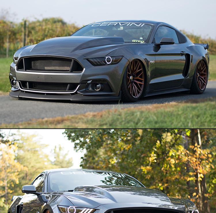 Suitable Carbon Fiber Front Lip Surround for 2015-2017 Ford Mustang Bumper