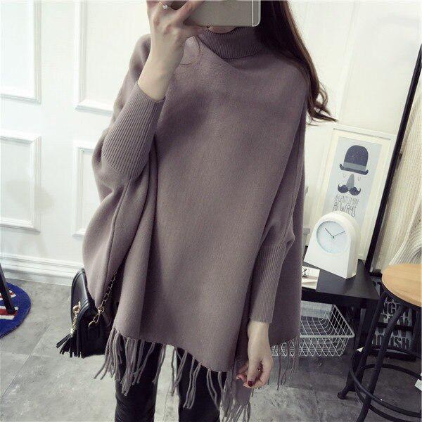 2021 Female Wrap and Swing Women Sweaters Winter  Leisure Long Sleeve Out Jacket  Long Section Tops
