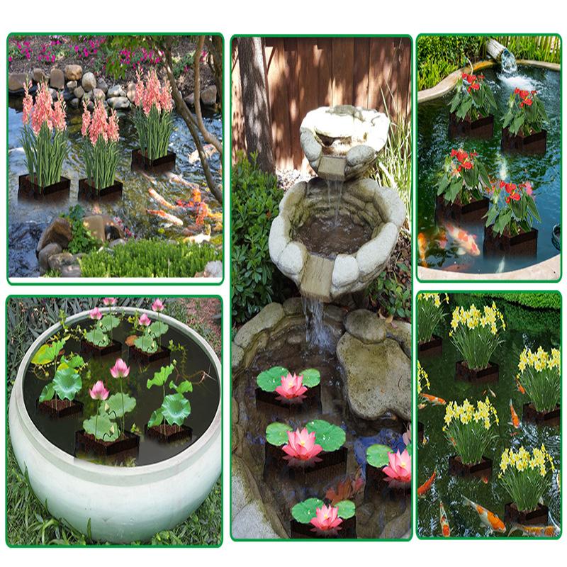 Netz-Wasserpflanzenkörbe für Teichbepflanzung mit integriertem Griff für praktische Platzierung und