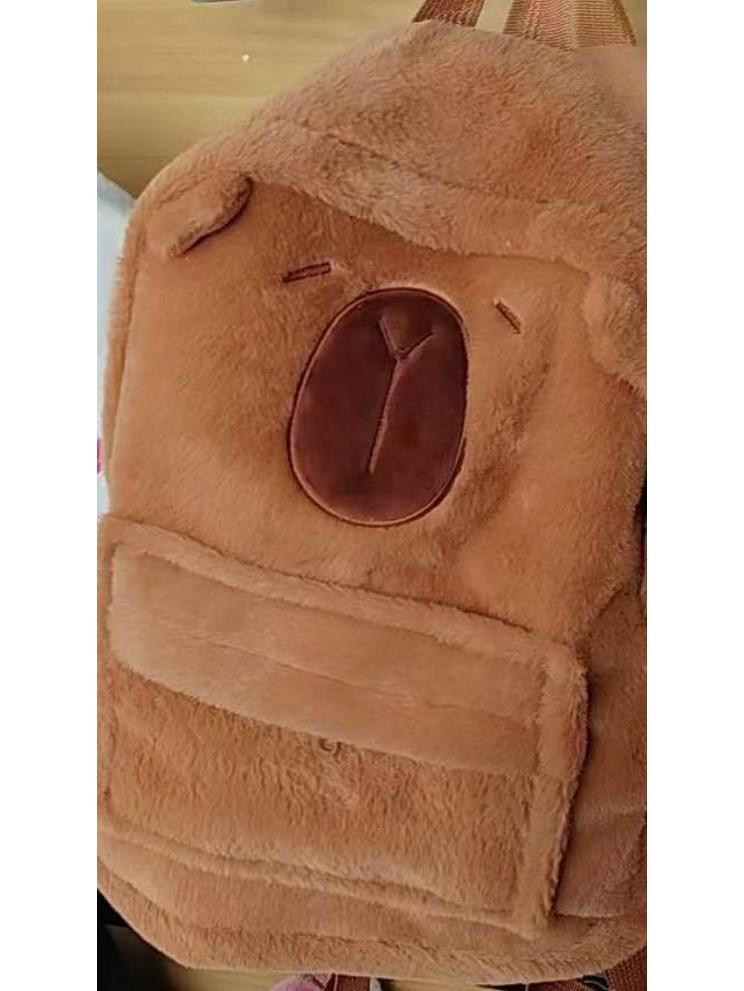 Sweet Fresh Large Capacity Cute Bear Fluffy Student Backpack