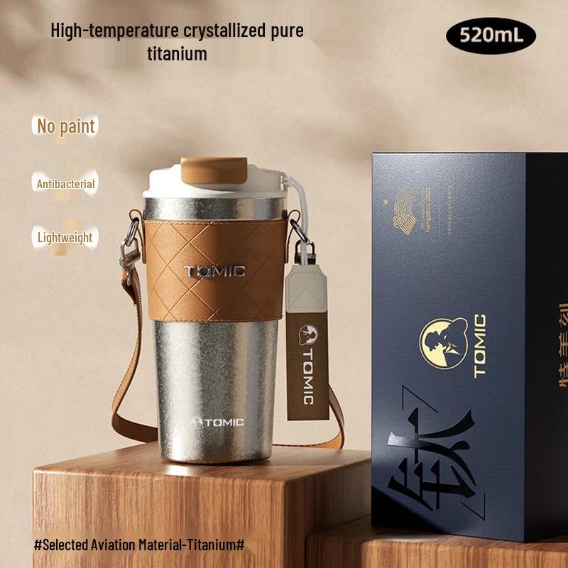 TOMIC TW60187Ti 520ML Pure Titanium Coffee Mug