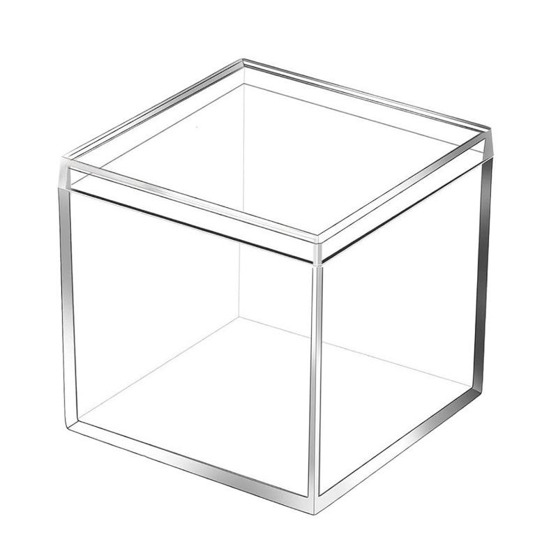 Quadratische Plastikbox mit Deckel Quadratische Transparente Bonbondose Aufbewahrungsbox