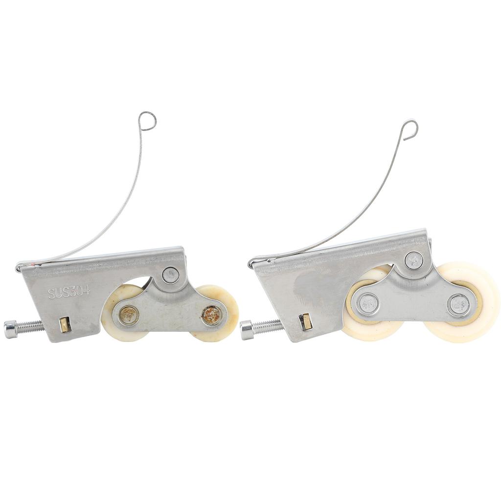 Wardrobe Roller Wheels Wardrobe Pulley Wear Proof Shock Absorption Stainless Steel Rust Resistant for Bathroom
