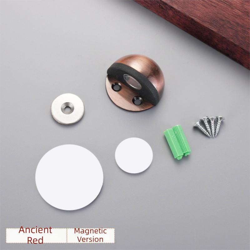 No-Drill Magnetic Door Stopper: Windproof Floor Mount Silicone Anti-Collision Buffer for Glass & Bedroom Doors