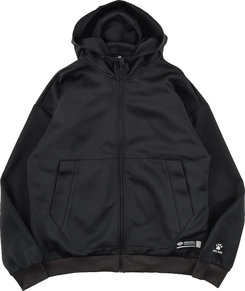 Kelme Basketball Hoodie, Zip-Up Hoodie, Black