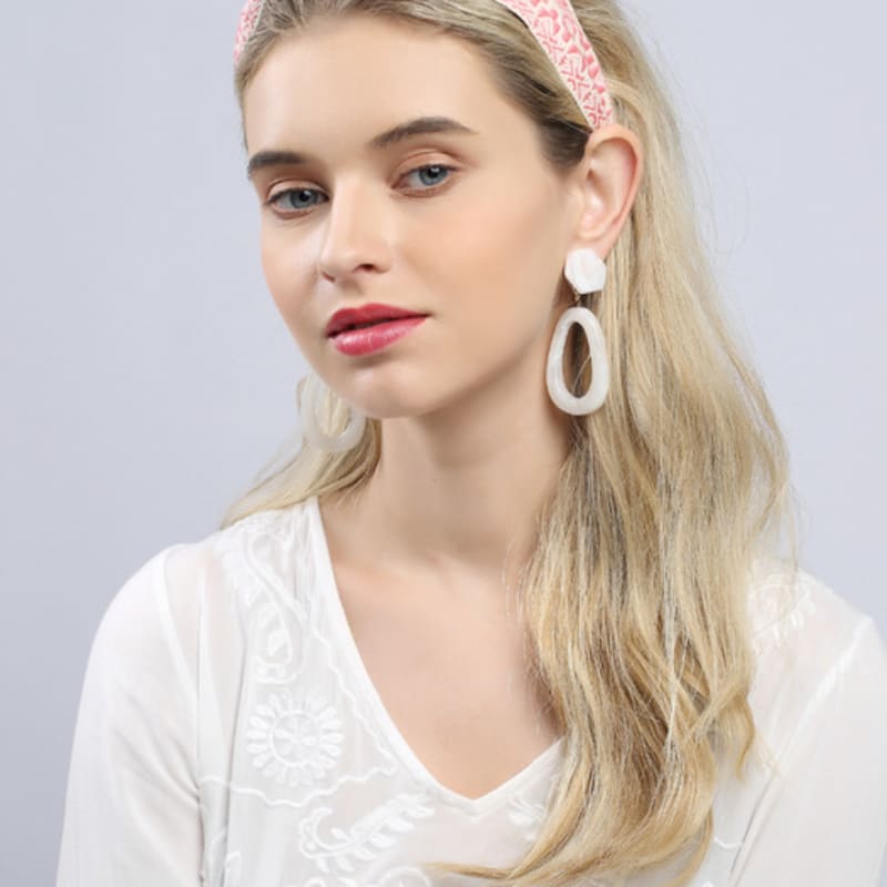 LALA Ethnic Imported Lace Hairband L-L Pink