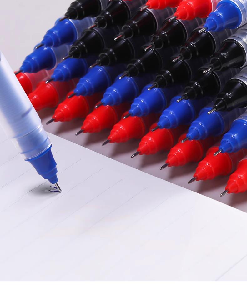 M&GM2001 Quick-Drying Rollerball Pen 0.5mm, Full Needle Tube, Large Capacity, Ideal for Student Exams.