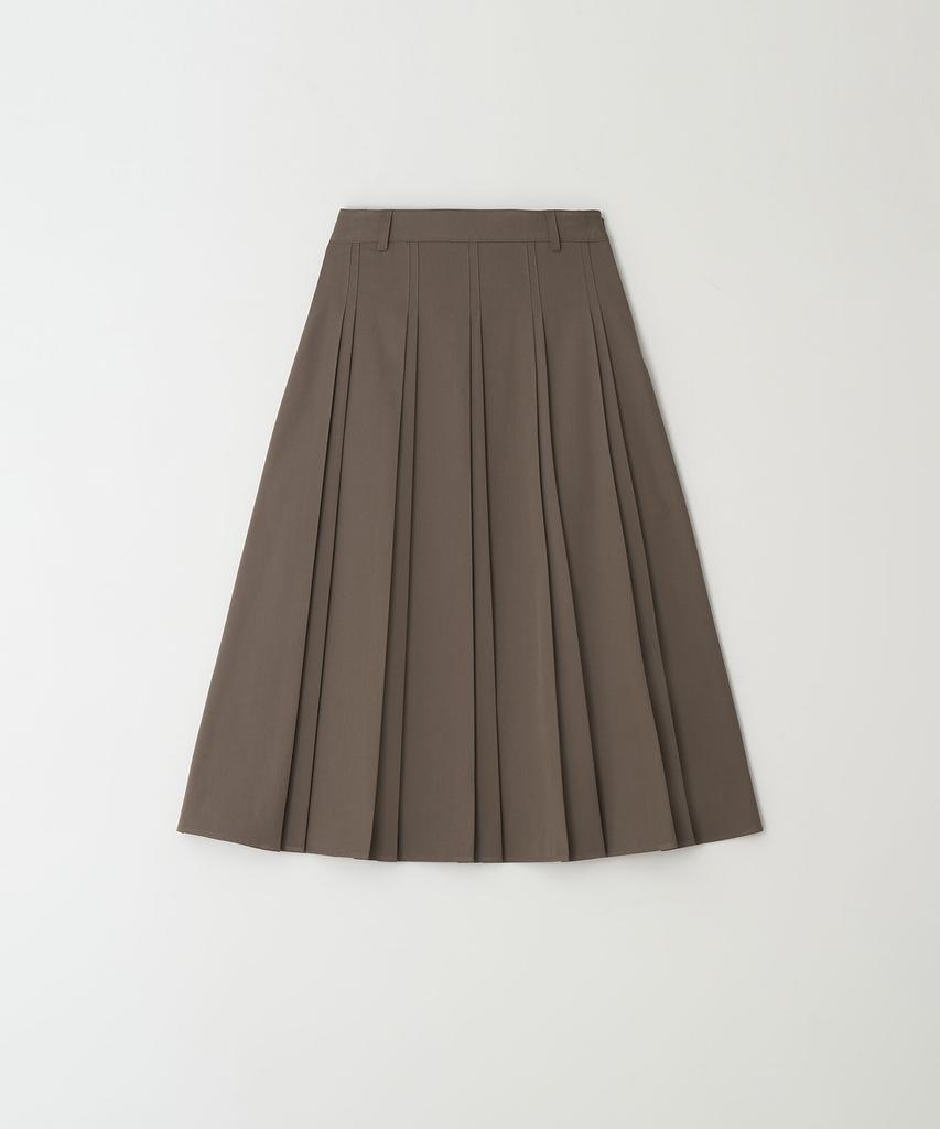 THERYE Pintuck Pleats Midi Skirt(Brown)