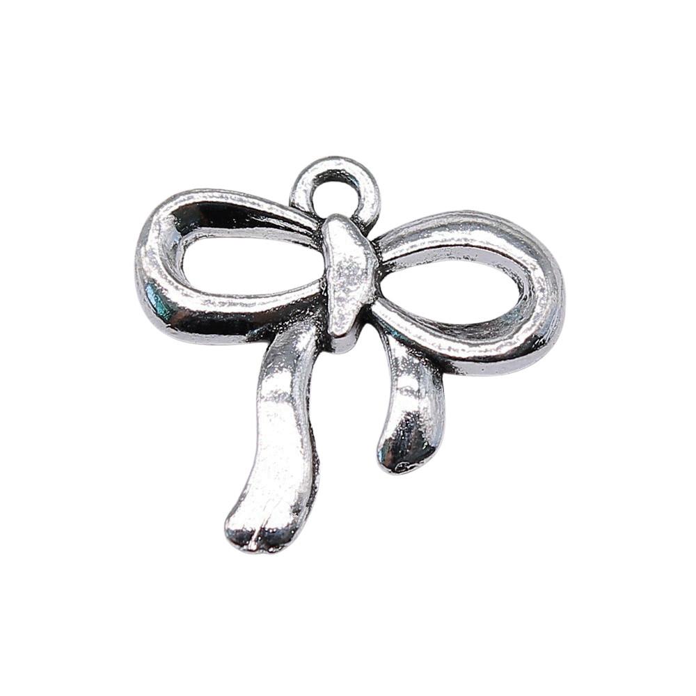 Pendants Bow With Crown Charms For Princess Themed Jewelry Making Alloy
