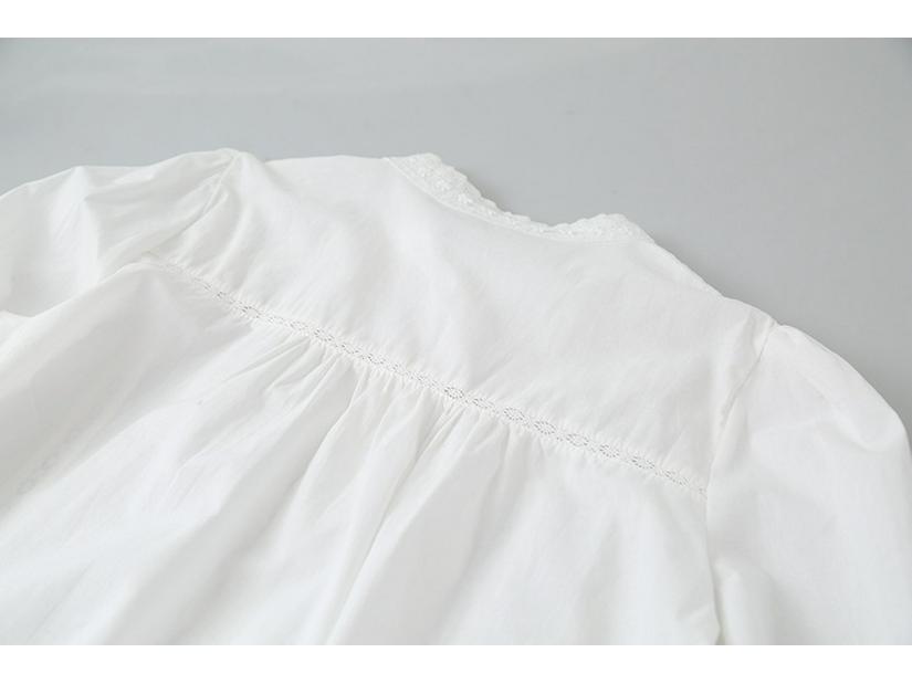 White Moon French Lace Shirt: Wear Alone or Layered! Classic French Style Shirt
