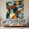 Boho Chic Wall Tapestry With Moon Phase Floral Starry Sky Design Bedroom Yoga Studio Decor