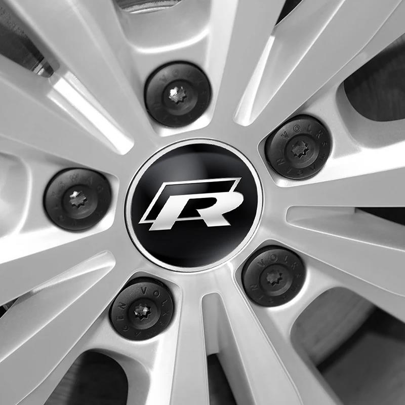 Car Wheel Center Cover Hub Caps Decal Badge Stickers for VW Volkswagen MK6 Golf 6 Golf 7 Passat Tiguan Polo HYNS-D186 zf6