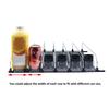 Automatic Drink Pusher Glide Width Adjustable Simple Operation Labor Space Saving Black Self Pushing Can Organizer For Fridge