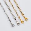 2/3/mm Width Stainless Steel Zircon Chain Bracelet Chain Gold/Silver color For Women Jewelry Wholesales