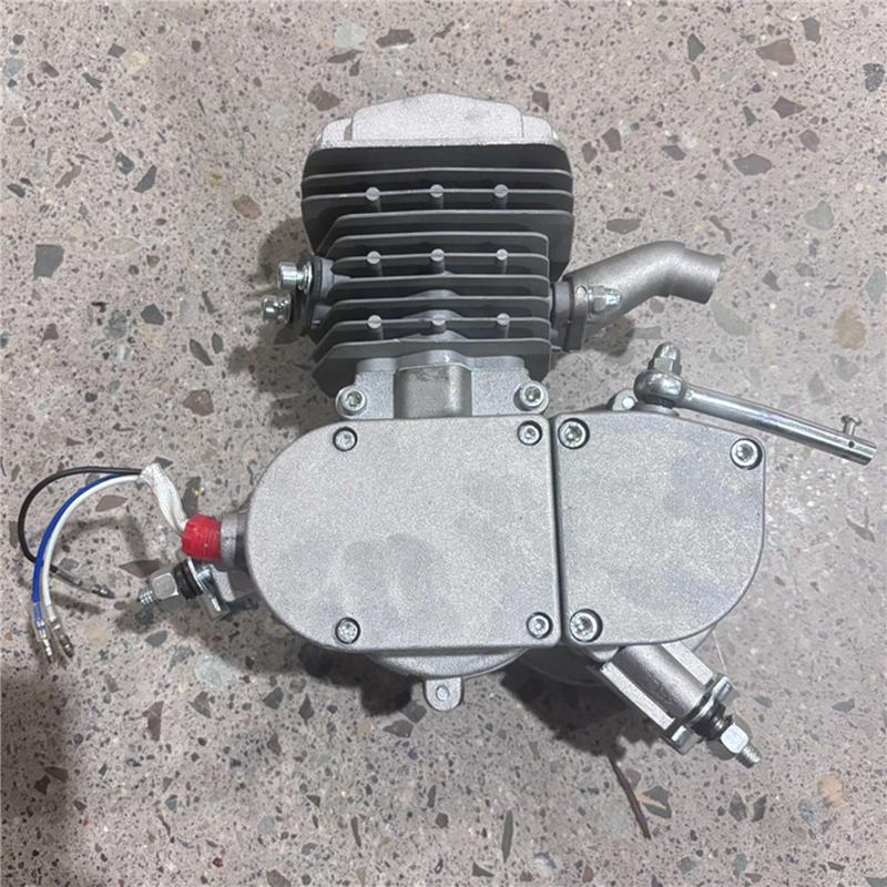 A16P-Серебристый 80CC 2-тактный Комплект Мотора для Велосипеда, Двигатель 1.85KW CDI, Подходит для Велосипедов 26-28 Дюймов, Конверсия 5500 об/мин