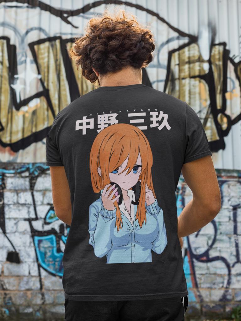 Miku Nakano The Quintessential Quintuplets Anime Herren Shirt Baumwolle