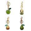 Fun and Vibrant Pear Keychain Decoration Attractive Keyrings Ornament Bag Charm for Everyday Use On Bags and Keys