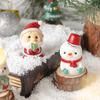 Puntos Home Christmas Cartoon Santa Elephant Resin Miniature Figurine Ornament Decor