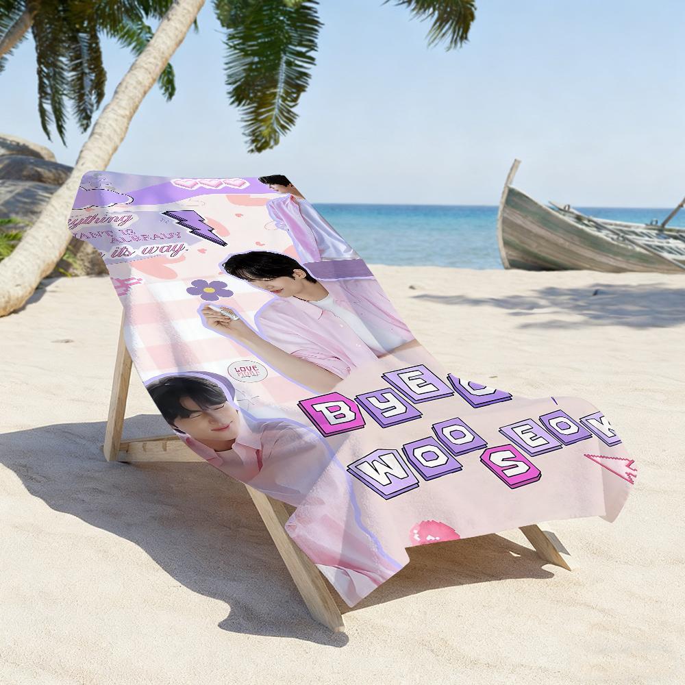 Popular Actors B-Byeon Woo Seok Towel Soft Pool Gift For Travel Gym Shower Camping Quick Dry Sports Large Beach Towels
