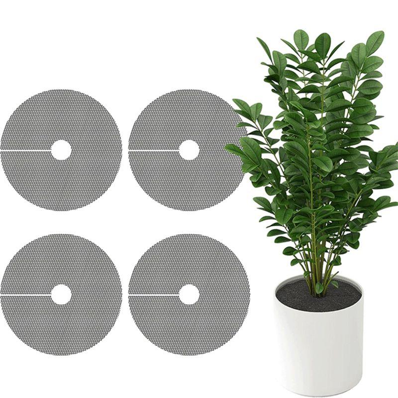 M-Modern-Plant Pot Grid Soil Protector Covers Cat Digging Prevention Flower Pot Grid With Stakes Cuttable Flower Pot Grid