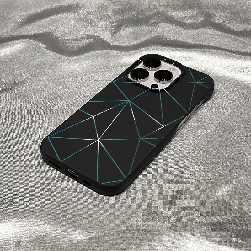 

Geometric Lines Frosted Anti-Drop Phone Case for Apple iPhone 17 Pro Max/16/12 - Soft Half-Wrap Protection iPhone 16 Pro