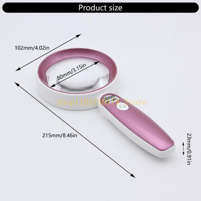 ABS Handheld Magnifier With Builtin LED Light For Precisions Craftsmanships top sale