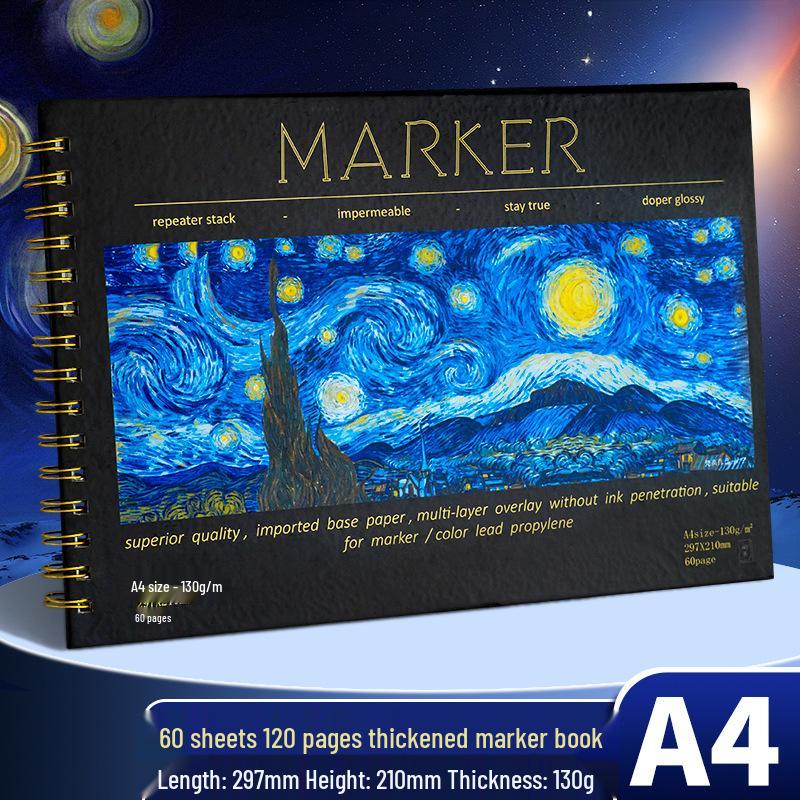 Thickened 8K A4 Anime Marker Notebook for Students Hand Drawing