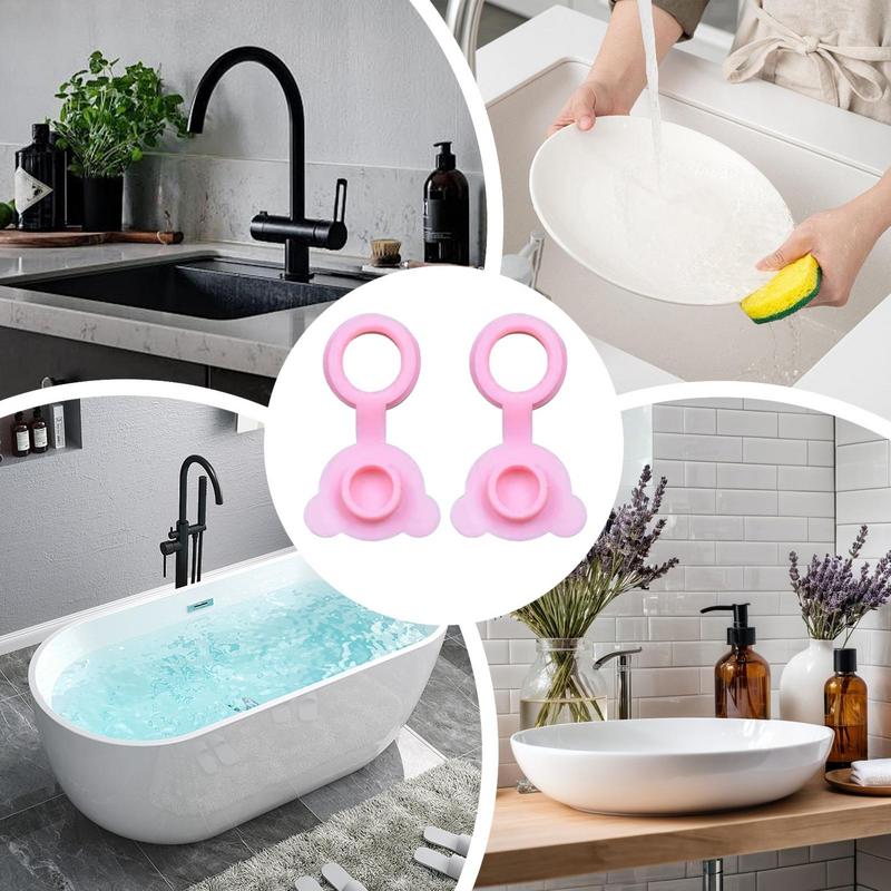 2Pcs/set Silicone Drain Stopper With Leakproof Sink Drains Plug Bathtub Replacing Stopper Leakproof Sink Drains Plug