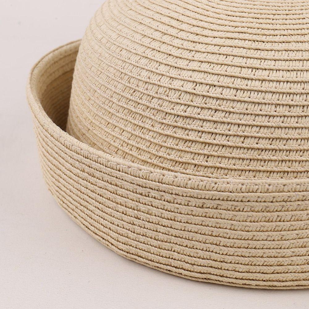 Weave Straw Pillbox Hat Elegant Fedora Hat Fashion Medicine Box Hat  Summer Wear