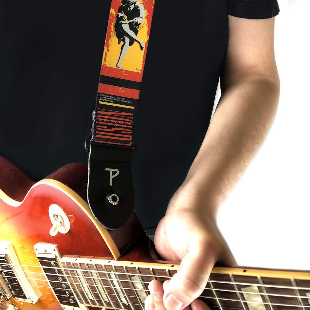 Leathers Poly Strap Guns Roses Guitar Strap Perri's Ltd. Perri's LPCP-6011 2" &