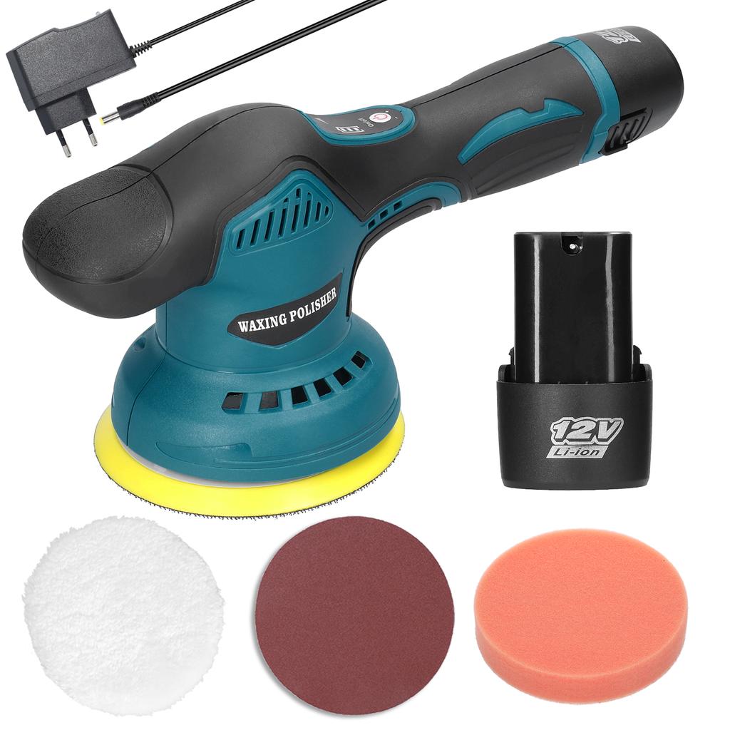 Cordless Eccentric Car Polisher 8 Gears of Speeds Adjustable Electric Auto Polishing Machine