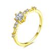 Simple Wedding Engagement Women Accessories Elegant Finger Jewelry Simple Exquisite Shiny Zircon Ring