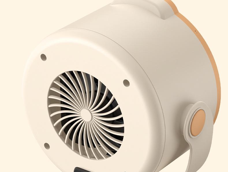 Ventilator compact de birou: Mini Încălzitor Electric cu Încălzire Rapidă pentru Acasă și Birou