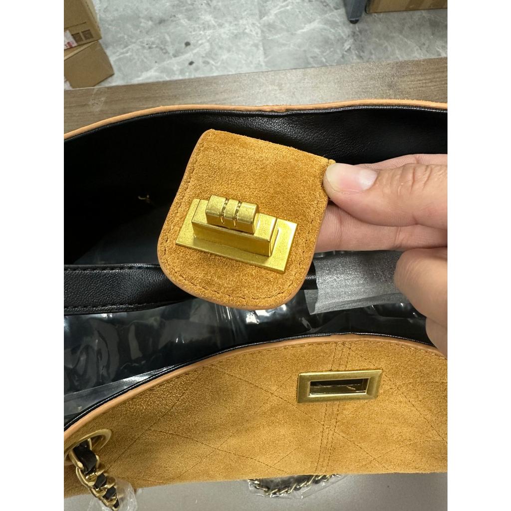 Bolsa de Corrente Grande com Diamantes Estilo Novo Xiaoxiang Transfronteiriça Cor Retro Combinada Bolsa Tote Despojada Bolsa de Ombro Mensageiro para o Dia a Dia