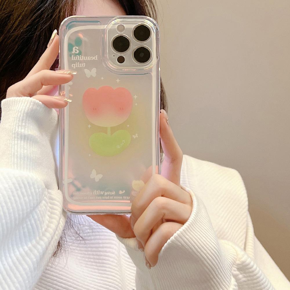 Small Freshness 13 for Iphone17pro for Apple Phone Case 16 All-inclusive 11 Silicone 15 Laser XR14