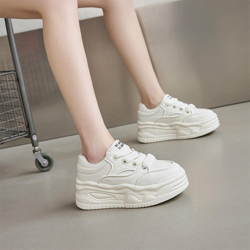 Popular women's shoes autumn and winter new thick-soled heightening little white shoes women's sports and leisure classic versatile purple board shoes