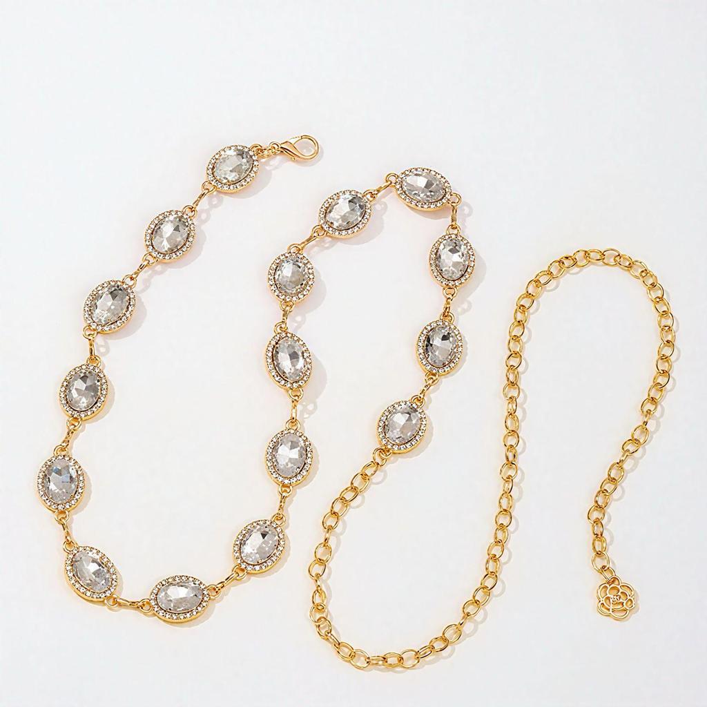 Bohemian Style Engraved Metal Waist Chain for Dresses and Jeans