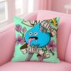 D-Dragon Quest Slime Anime Pillow Case Anti-Dustmite Pillowcase Invisible Zipper Silky Short Plush Sofa Cushion Cover