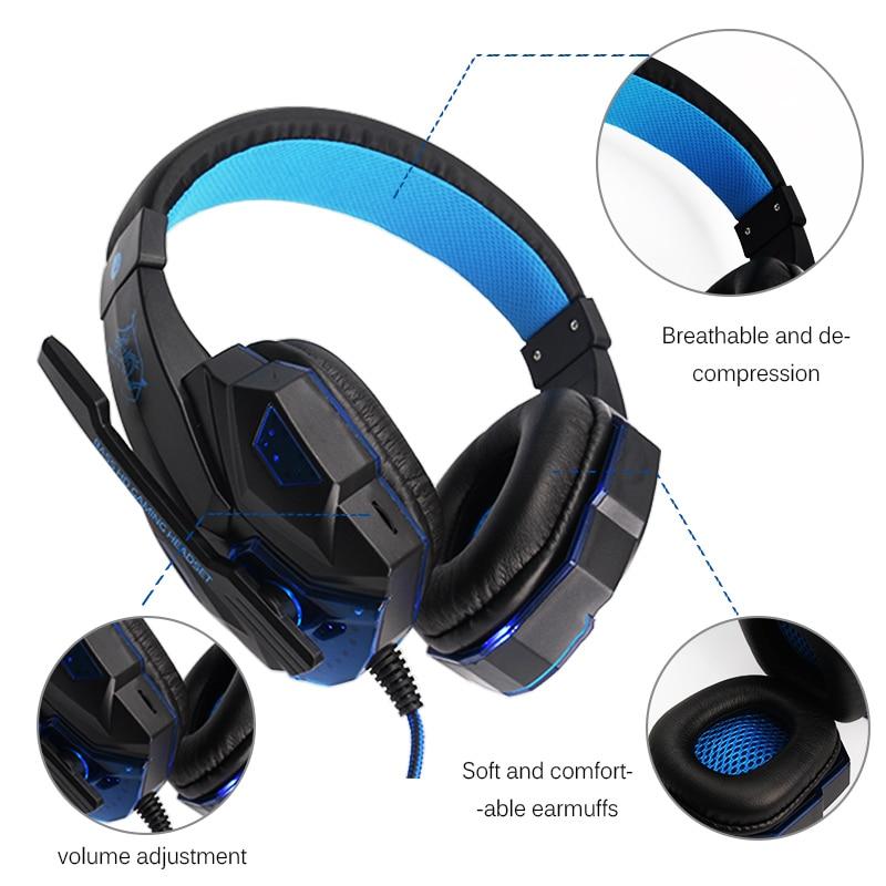 💰Kaufe Bass HD Gaming Headset Mic Stereo Sound Gamer OverEar Kopfbügel