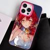 HSR Himeko Jelly Double layer Rose Red Mobile Phone Case for iPhone 17 16 15 14 13 12 11 Air Pro Max Plus Protective