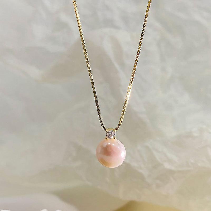 Zircon Pearl Necklace, Light Luxury, High-end, Niche Autumn and Winter Style, Sweater Chain, Collarbone Chain, Neck Decoration