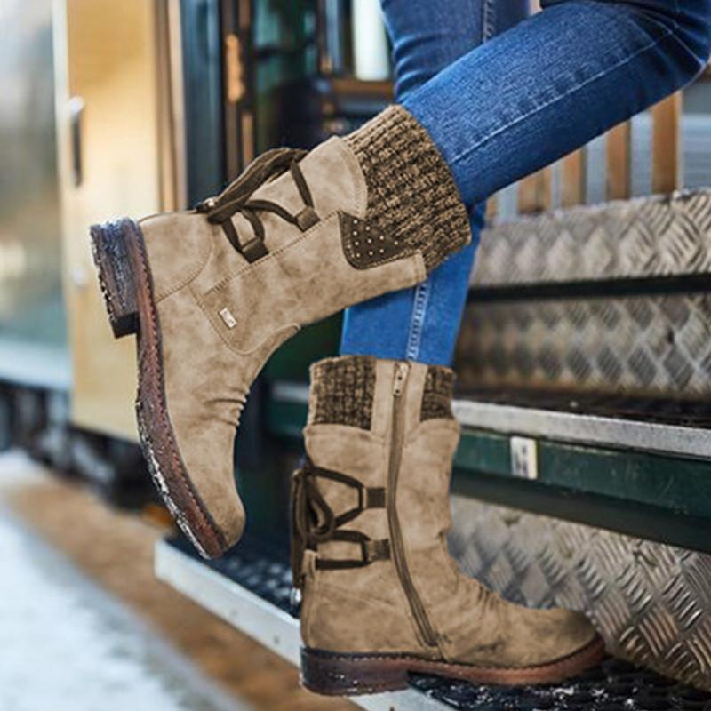 

Осенне-зимняя обувь Женская обувь Женские сапоги больших размеров 41 дубильная кора