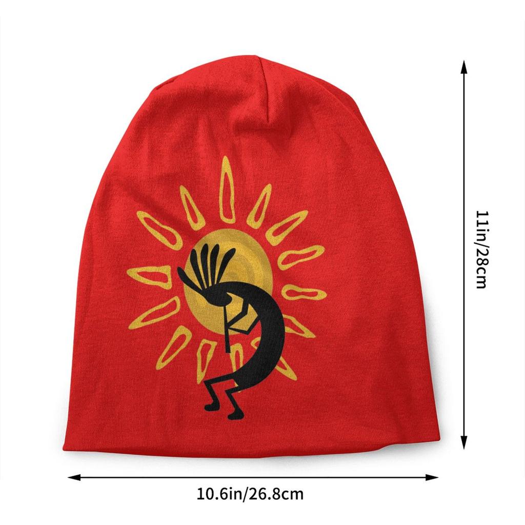 Custom Southwest Tribal Native American Kokopelli Skullies Beanies Caps Streetwear Winter Warm Knit Hat Adult Unisex Bonnet Hats