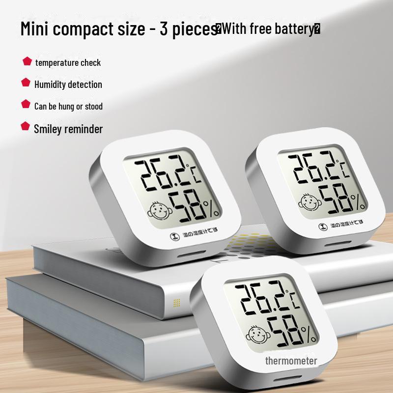 Green Forest Wall-Mounted Digital Thermometer & Hygrometer - High-Precision Indoor Display for Baby Room