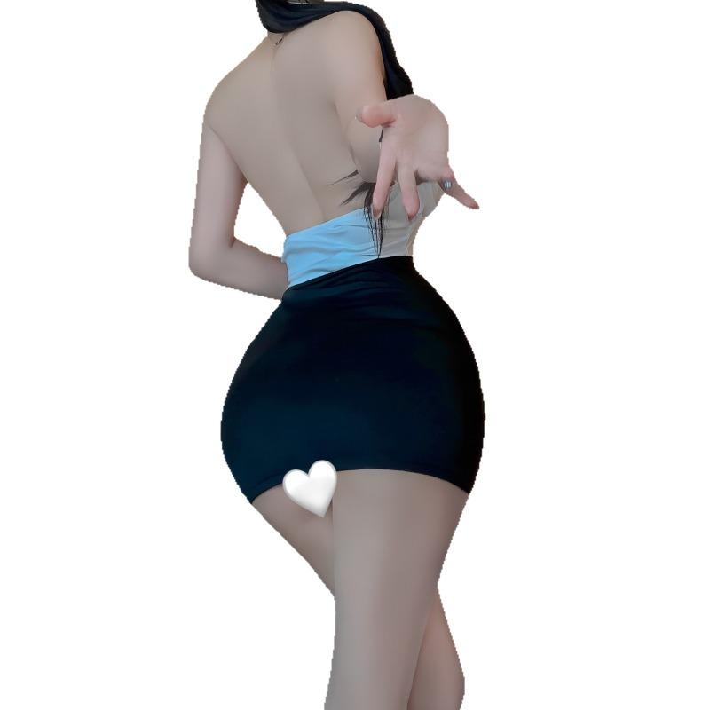 Sexy lingerie hottie hip skirt backless sexy pure desire nurse secretary uniform passion seduction teasing stimulation