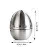 Stainless Steel Egg/Apple Shaped Manual Mechanical Kitchen Timer (battery Free) Countdown Cooking Tool with Loud Sound Reminder