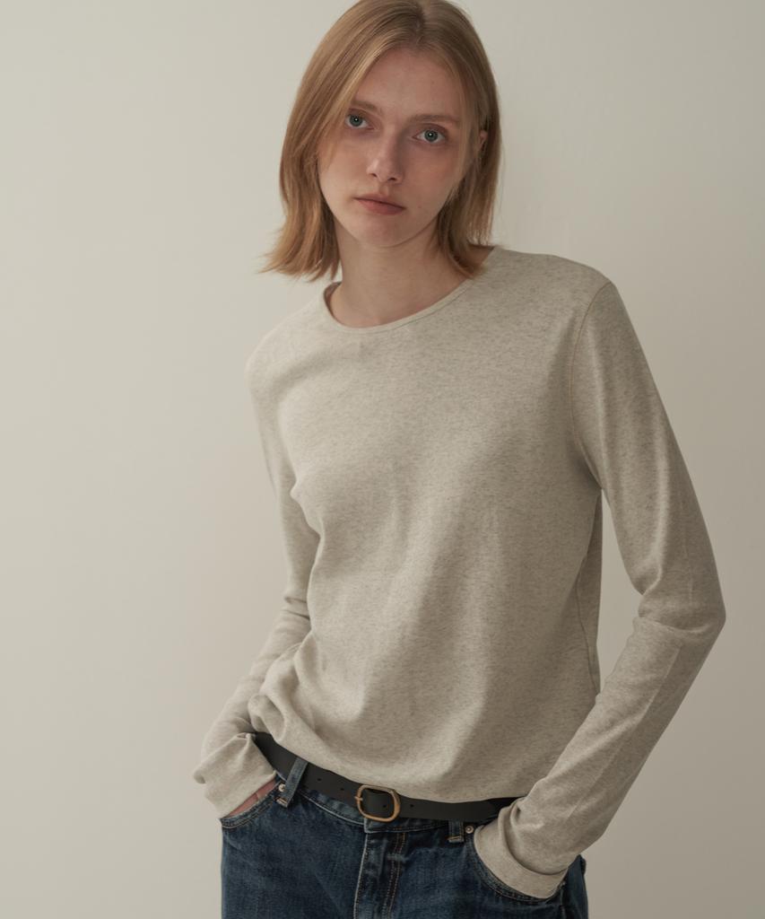 Mot Double Stitch T-Shirt - Oatmeal